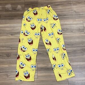 Nickelodeon Yellow SpongeBob Face Pajama Bottoms